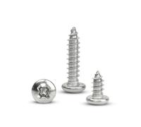 VNJUGF Vis autotaraudeuses à tête ronde nickelées M1 -M3 M3.5 M4 Vis à tête cylindrique à rainure cruciforme wanglan(12,M2.8-100pcs)