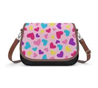 VNJVPWLQW Sac À Bandoulière Femme Amour Coloré Sac De Messager Sac À Main Crossbody Bag Porte-Monnaie 31x22x11cm
