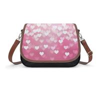 VNJVPWLQW Sac À Bandoulière Femme Amour Rose Sac De Messager Sac À Main Crossbody Bag Porte-Monnaie 31x22x11cm