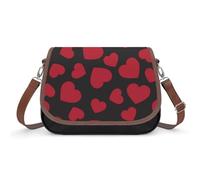 VNJVPWLQW Sac À Bandoulière Femme Amour Rouge Sac De Messager Sac À Main Crossbody Bag Porte-Monnaie 31x22x11cm