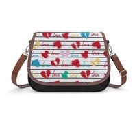 VNJVPWLQW Sac À Bandoulière Femme Amour Sac De Messager Sac À Main Crossbody Bag Porte-Monnaie 31x22x11cm
