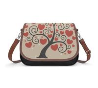 VNJVPWLQW Sac À Bandoulière Femme Arbre D'amour Sac De Messager Sac À Main Crossbody Bag Porte-Monnaie 31x22x11cm