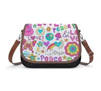 VNJVPWLQW Sac À Bandoulière Femme Guitare Rose Amour Sac De Messager Sac À Main Crossbody Bag Porte-Monnaie 31x22x11cm