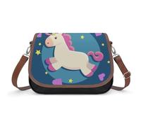 VNJVPWLQW Sac À Bandoulière Femme Licorne De L'amour Sac De Messager Sac À Main Crossbody Bag Porte-Monnaie 31x22x11cm