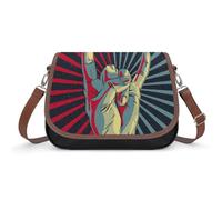 VNJVPWLQW Sac À Bandoulière Femme Main Art Sac De Messager Sac À Main Crossbody Bag Porte-Monnaie 31x22x11cm
