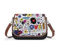 VNJVPWLQW Sac À Bandoulière Femme Message D'amour Sac De Messager Sac À Main Crossbody Bag Porte-Monnaie 31x22x11cm