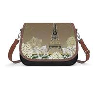 VNJVPWLQW Sac À Bandoulière Femme Tour De Paris Sac De Messager Sac À Main Crossbody Bag Porte-Monnaie 31x22x11cm