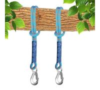 VNLCPX Corde de Fixation de Balançoire, 2 Pièces Sangle Balancoire Arbre avec Griff, Sangle Hamac pour Chaise Suspendue, Aire de Jeux, Yoga, Sacs de Sable, Bleu, 60 cm