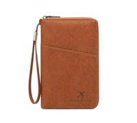VNLCPX Porte-Passeport avec Blocage RFID, Compartiment pour Carte SIM | Pour Voyages et Documents, Organiseur pour Homme et Femme, Compatible Cartes de Crédit et Billets, Marron