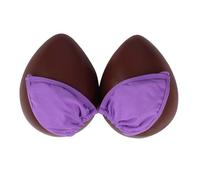 Vnmcry 1 Paire Réaliste de Prothèses Mammaires Autoadhésif en Silicone Artificielle Poitrine Forme du Faux Sein pour Mastectomie Travestis Crossdresser Cosplay (A Cup 500g / Paire - Noir)