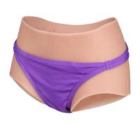 Vnmcry 3.0 Ultra Slips en Silicone avec Cathéter Urinaire Apparence Féminine pour Travestis Faux Vagin Artificiel Trans Cosplay Érotiques Culotte (Cheveux Pubiens Dorés, Couleur Beige - Taille L)