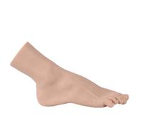 Vnmcry Modèle de Pieds en Silicone Vraie Taille Homme/Femme Souple & Realiste Pour Affichage Chaussures Sandales & Chaussettes (Droite, Pied Homme, Beige)