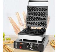 vnmudzeo Appareil De Fabrication De Gaufres Professionnel 4/6 PièCes, RéGlage 50-300 °C, Presse à Gaufres en Forme De Sapin en Acier Inoxydable 4Slice