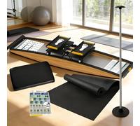 vnmudzeo Appareil D'EntraîNement à L'éQuilibre, avec BâTon De Marche Et Tapis De Sol, Simulateur De Ski, pour AméLiorer La Coordination, L'éQuilibre Et L'Endurance