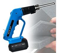 vnmudzeo Coupe-Mousse éLectrique à Lame Chauffante Refroidie par Air - avec Lame Droite De 10 Cm, Batterie, Brosse De Nettoyage, Chargeur, Clé Hexagonale Et BoîTe à Outils