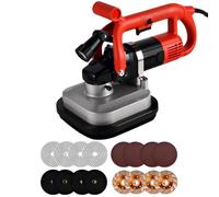 vnmudzeo Ensemble De Ponceuse à BéTon 4 TêTes avec éClairage LED, Raboteuse éLectrique 3600 W, 6 Vitesses RéGlables, pour RéSine éPoxy, Marbre, Granit, Carrelage Et MéTal Standard