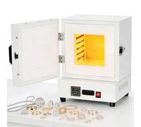 vnmudzeo Four De Chauffage pour Moules en PlâTre 2000 W, avec Gants + Pinces, Four à Moufle éLectrique Fermé De Laboratoire 0-2102℉, pour Projets D'éMaillage en CéRamique