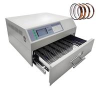 vnmudzeo Four De Refusion Intelligent cms T962/T-962A+, Chauffage Infrarouge, Minuterie à TempéRature Constante, RéGlable De 0 à 350 °C, ContrôLe par Micro-Ordinateur T962A+