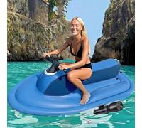 vnmudzeo Jet Ski Gonflable éLectrique D'éTé, avec Propulseur sous-Marin 500 W/700 W, Autonomie De 35 à 180 Min, Moteur sans Balais De 1800 à 2700 TR/Min Motorboat+700Wpro16AThruster