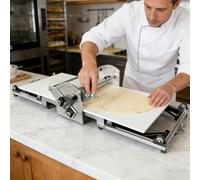 vnmudzeo Laminoir éLectrique Professionnel en Acier Inoxydable, Machine De Table à PâTe FeuilletéE, pour Croissants, Pains Danois, PâTes à Pizza Et PâTes FraîChes