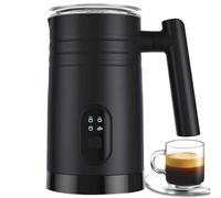 vnmudzeo Machine à Chocolat Chaud, Grande Capacité De 350 ML, Chauffe-Lait Chaud Et Froid, Mousseur à Froid, Silencieux,Black