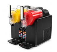 vnmudzeo Machine à Granita 2L x 2 - sans Glaçons, Boisson Glacée, Milkshake, Smoothie, Cocktail pour Maison Black