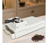 vnmudzeo Machine Automatique De Nettoyage du Marc De Café - Tiroir Amovible, 2 Grattoirs pour Porte-Filtres De 58 Mm White