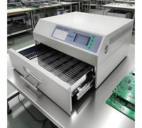 vnmudzeo Machine De Soudage par Refusion à ContrôLe Intelligent, Four De Soudage par Refusion à Chauffage Infrarouge De Type Tiroir, Four De Refusion à Circulation d'air Chaud 0-350 °C 450x370mm