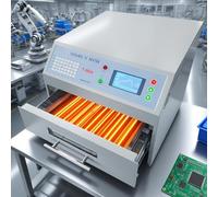 vnmudzeo Machine De Soudage par Refusion à Tiroir, Chauffage Intelligent Infrarouge pour Circuits IntéGréS T962/T-962A+, Four De Soudage par Refusion pour Circuits ImpriméS 800W