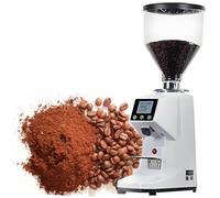 vnmudzeo Moulin à Café Expresso RéGlable (19 Positions), Lames en Acier Inoxydable De 60 Mm, Moulin à Café Filtre Professionnel De 1500 ML, pour Usage Domestique Et Commercial White