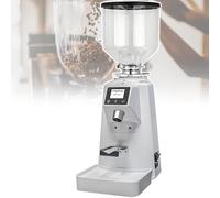 vnmudzeo Moulin à Café Professionnel à Meules Plates 2-3 G/S - Grande Capacité De 1 500 ML, Meule Plate en Acier Inoxydable De 64 Mm, Vitesse Jusqu'à 1 450 TR/Min White
