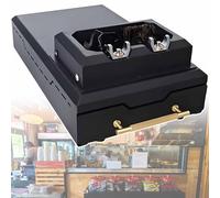 vnmudzeo Nettoyeur De Porte-Filtre à Tiroir éLectrique, Doubles TêTes De Brosse Interchangeables, Nettoyeur De Marc D'Expresso Grande Capacité Black