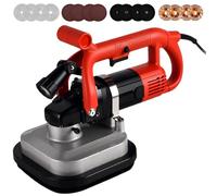 vnmudzeo Polisseuse DiamantéE éLectrique avec 12 Disques De PonçAge, Outil De PonçAge 4 TêTes pour Murs Et Sols en Ciment, pour Le DéTartrage du MéTal Et Le Retrait du Mortier-Colle Standard