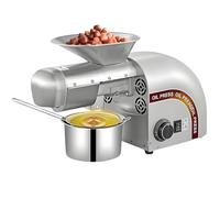 vnmudzeo Presse à Huile Automatique Commerciale 1250 W, Presse à Huile éLectrique à Chaud/Froid, Extracteur D'Huile De 5 à 8 Kg/H, pour Noix De Coco, SéSame Et Tournesol Grey