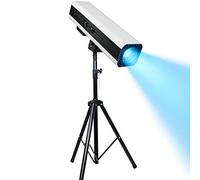 vnmudzeo Projecteur De Poursuite LED avec TréPied, 5 Couleurs Et Motifs RéGlables, Projecteur De ScèNe Professionnel à Double Faisceau, Angle De Vision De 10° à 30°