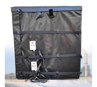 vnmudzeo RéChauffeur éLectrique pour Conteneurs Et FûTs IBC, RéGlable De 0 à 120 °C, Couverture Chauffante Isolante pour Conteneur/RéServoir IBC De 1000 litres, pour Miel, Sirop Black