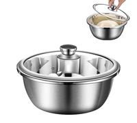 Vnook Bol pétrissage, avec couvercle, récipient résistant à la pâte, bassin cuisson, bol batteur à œufs, épaissi, for pétrir la pâte, laver les légumes, cuire la préparation salades(26CM)