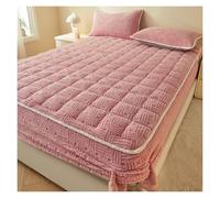 Vnook Couvre-lit Tout Compris, Drap-Housse matelassé avec taie d'oreiller, épaissi Plus de Chaleur, Tissu de Haute qualité, for la Maison, la Chambre, Les Lits Doubles/Jumeaux(Pink,150x200cm)