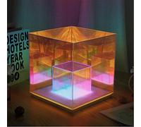 Vnook Infinity Cube Art Light Cube Magique Lumière LED Acrylique Lumières Décoratives Maison Bureau Décoration Veilleuse for Chambre Salon Couloir Salle À Manger (Size : 15cm)