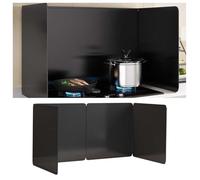 Vnook Plaque Anti Projection Cuisine,Protection Projection Cuisson Contre Les Éclaboussures D'huile Pliable Outil de Cuisson Anti-éclaboussures,Barriere Pare-Vent for Cuisinière Plaques(40x80x40cm)