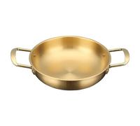 Vnook Poêle À Paella Espagnole For Cuisine À Domicile, Restaurant, Poêle À Griller En Acier Inoxydable Avec Poignées À Double Rivetage For Riz Ou Sautés[Classe énergétique A] (Size : Gold_26cm)