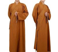 Vnook Robes Longues for Le Bouddhisme Kung Fu Costume Moine vêtements vêtements bouddhistes Traditionnels Chinois Zen Bouddhiste Kesa prêtre Soutane Robe méditation (Color : C, Size : 41)