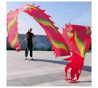 Vnook Ruban de Danse du Dragon, Ensemble de banderoles de Danse du Dragon for Le Sport et Le Fitness, Jeu de Lancer Rythmique léger for Le Fitness en Plein air et la Jonglerie(Red,6m)