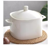 Vnook Soupière en céramique avec louche, Bol de Service Rond à Double Anse, cocotte, Vaisselle décorative for Soupe, céréales, ragoût, Piment, Soupe Miso