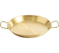 Vnook Ustensiles De Cuisine Poêle À Frire Cuisine En Acier Inoxydable Espagne Oeufs Au Plat Poêle À Paella Poêle Antiadhésive Avec Double Poignée Base Paella Poêle Gril Plat Poêle (Size : Gold_26cm)