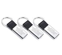 VNOX 1/2/3/4/5pcs Porte-clés Cuir Personnalisé Porte-clés Avec étiquette d'Identification de Texte,Porte-clés Gravure Gratuit-Entrez Votre Texte Personnalisé,Clés de Voiture/Accessoires de Sac