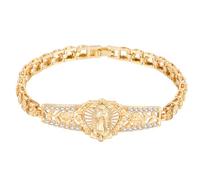 VNOX Bracelet Catholique pour Femme - Plaqué or 14K, Bracelets Chrétiens pour Femme Vierge Marie, Cadeaux Catholiques pour Filles, Cadeau de Baptême Religieux pour Elle 17 cm/18 cm/19 cm