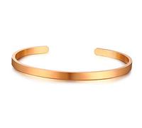 VNOX Gravure Bracelet Personnalisé Acier Inoxydable 3/4/5/8mm Relation Amicale Couple Bracelet d'inspiration Familiale ID Message Bracelet Manchette Bijoux pour Hommes Femmes