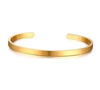 VNOX Gravure Bracelet Personnalisé Acier Inoxydable 3/4/5/8mm Relation Amicale Couple Bracelet d'inspiration Familiale ID Message Bracelet Manchette Bijoux pour Hommes Femmes