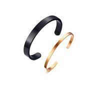 VNOX Gravure Bracelet Personnalisé Acier Inoxydable 3/4/5/8mm Relation Amicale Couple Bracelet d'inspiration Familiale ID Message Bracelet Manchette Bijoux pour Hommes Femmes